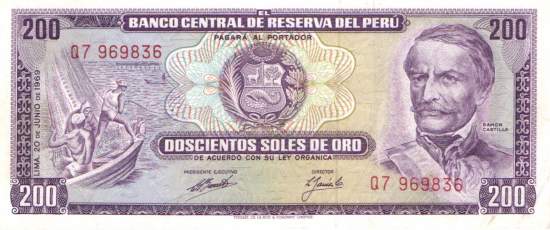200 Soles de oro 20.6.1969